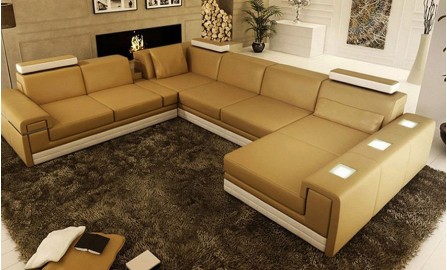 Yarra Leather Sofa Lounge Set